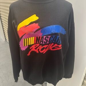 Vintage 90’s Alore Nascar Black Crewneck Sweater